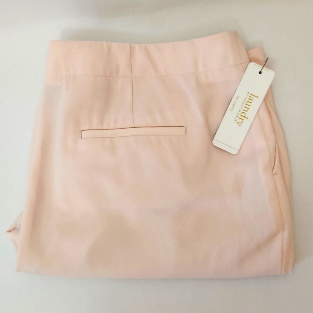 1NWT Laundry by Shelli Segal Pink Casual Pants w/ Cuffed Bottoms womens s…